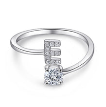 Load image into Gallery viewer, Sterling Silver Initial Ring
