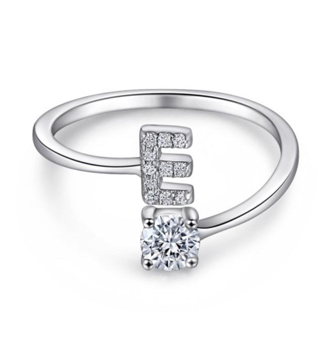 Sterling Silver Initial Ring