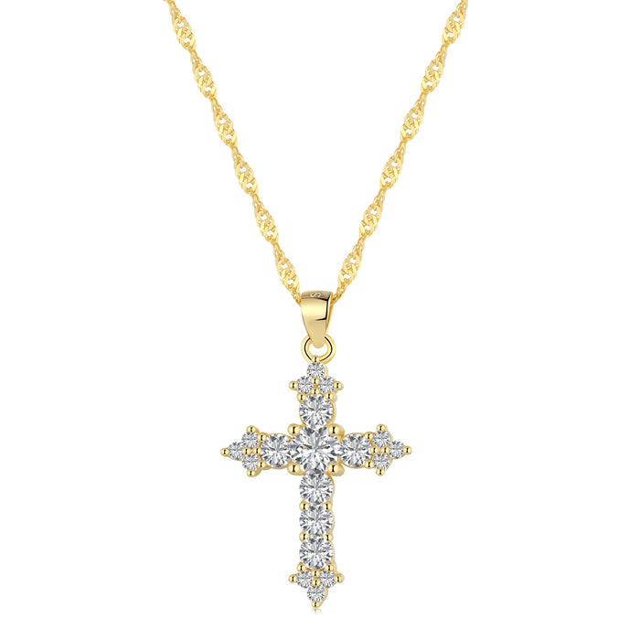 Gold Luxe Cross Necklace
