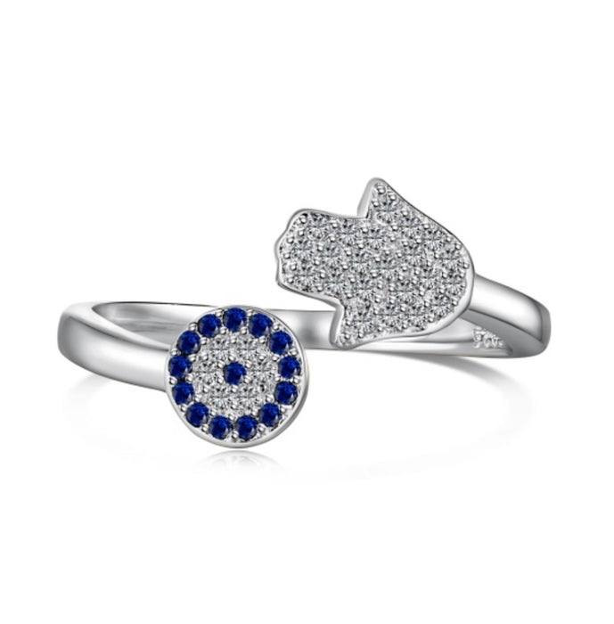 Adjustable Evil Eye Ring