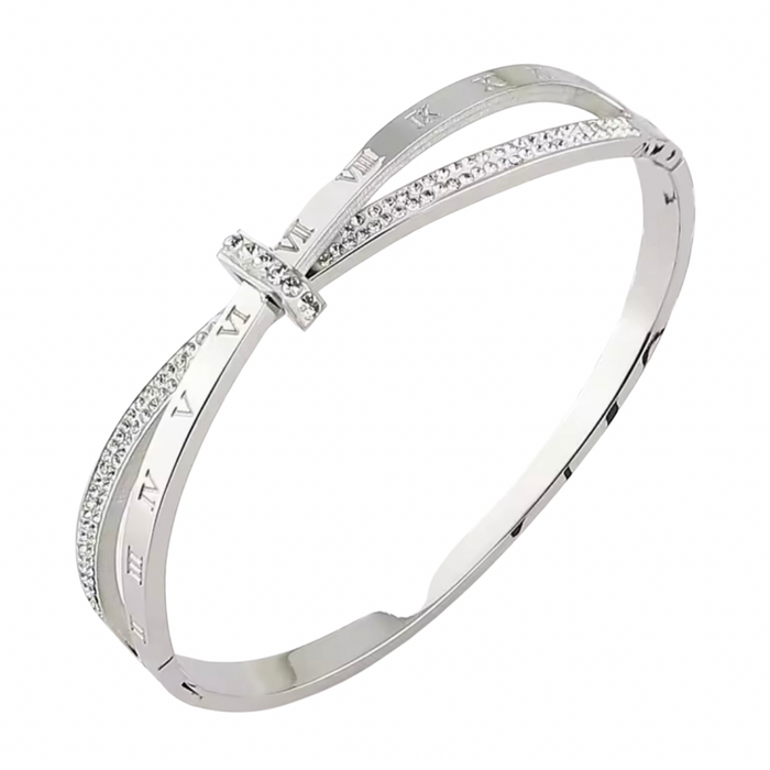 Silver Cross Bangle