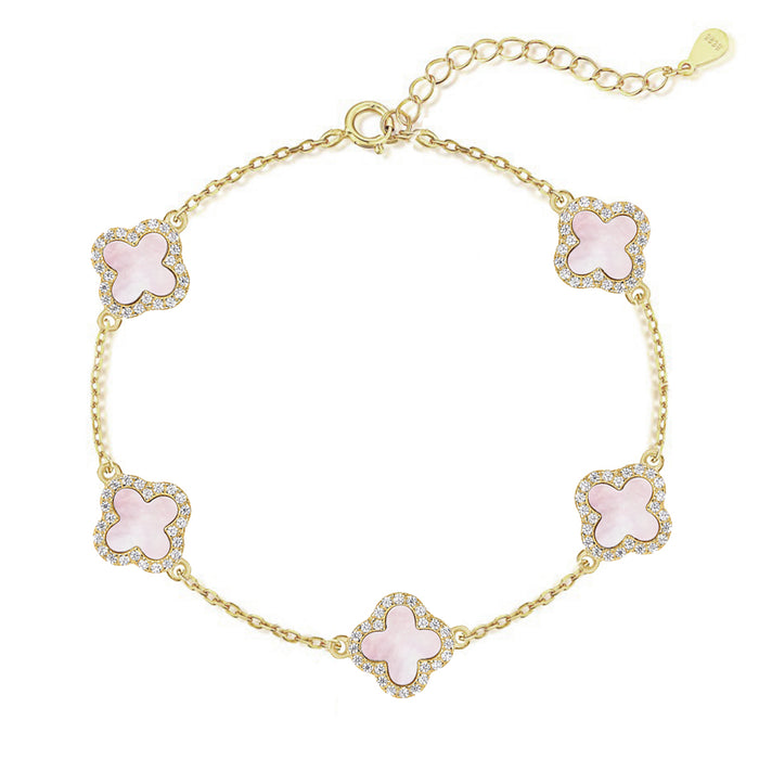 Pink Clover Bracelet