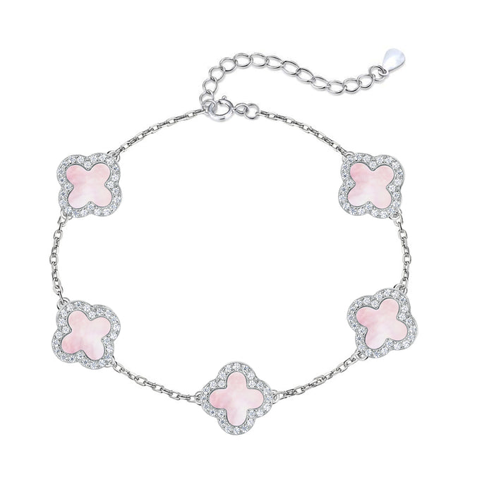 Pink Clover Bracelet