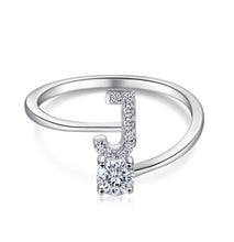 Load image into Gallery viewer, Sterling Silver Initial Ring
