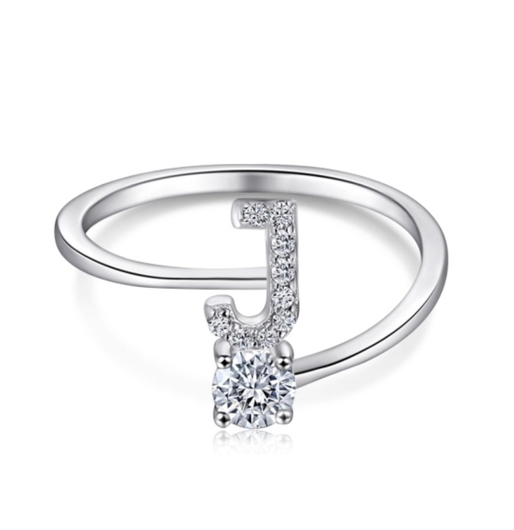 Sterling Silver Initial Ring