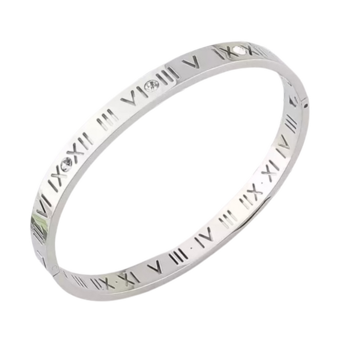 Silver Roman Bangle