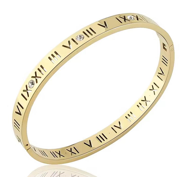 Gold Roman Bangle