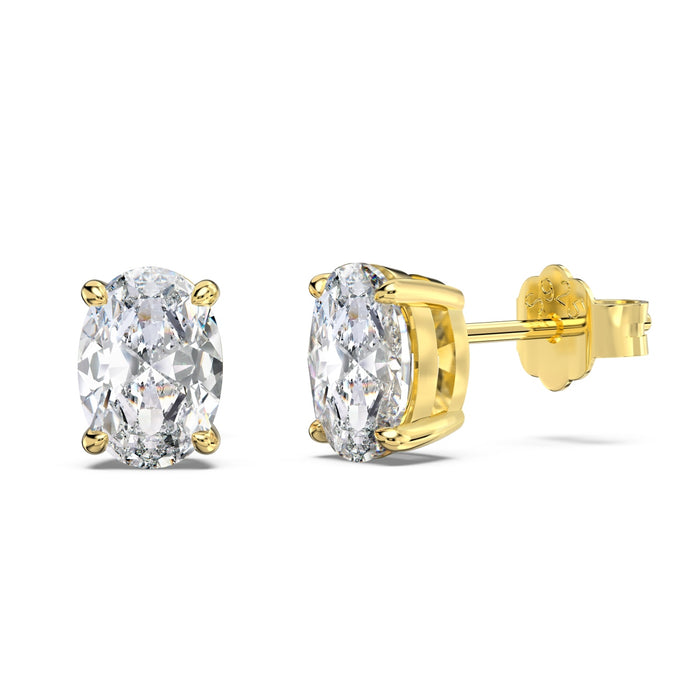 Gold Mini Oval Earrings