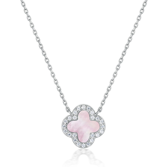 Pink Clover Necklace