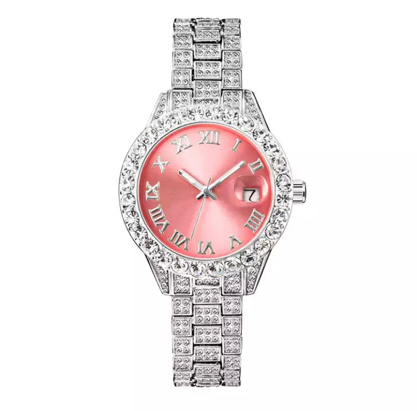 Pink Icy Watch