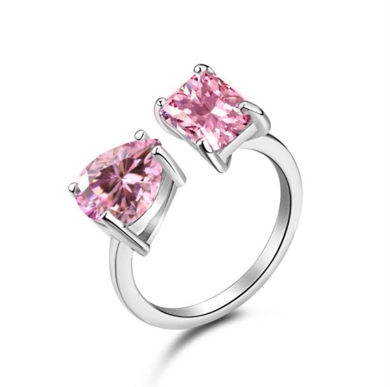 Sterling silver pink Kylie ring