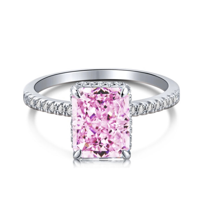 Sterling Silver Pink Ava Ring