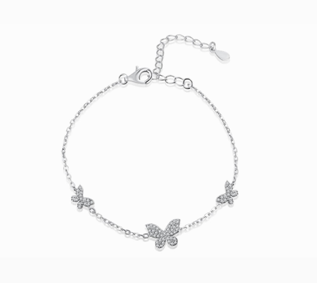 Sterling Silver Butterfly Bracelet